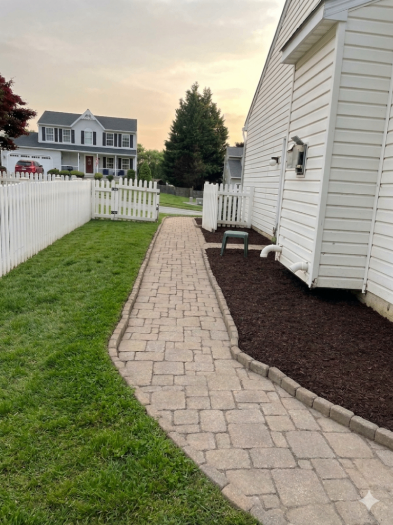 Side Yard Reset & Paver Walkway after